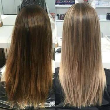 Микро мелирование волос фото до и после
