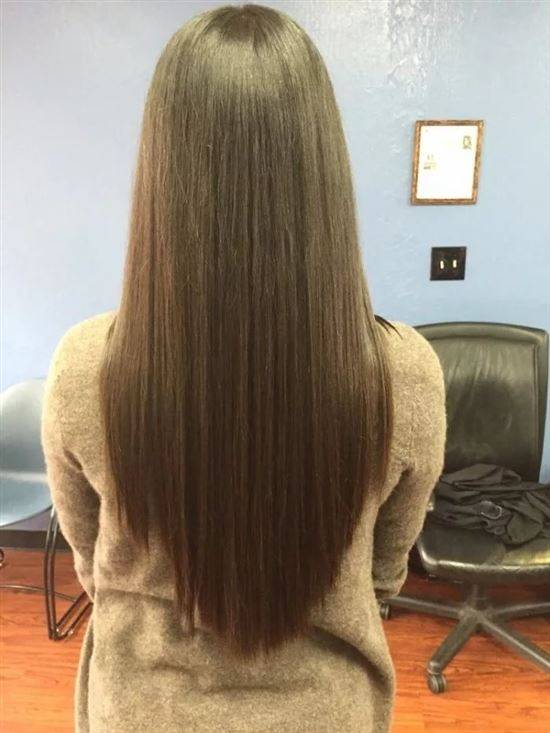 Лисий хвост на длинные волосы