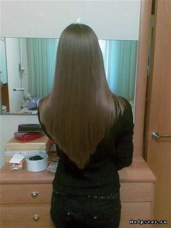 Длинные волосы углом сзади фото